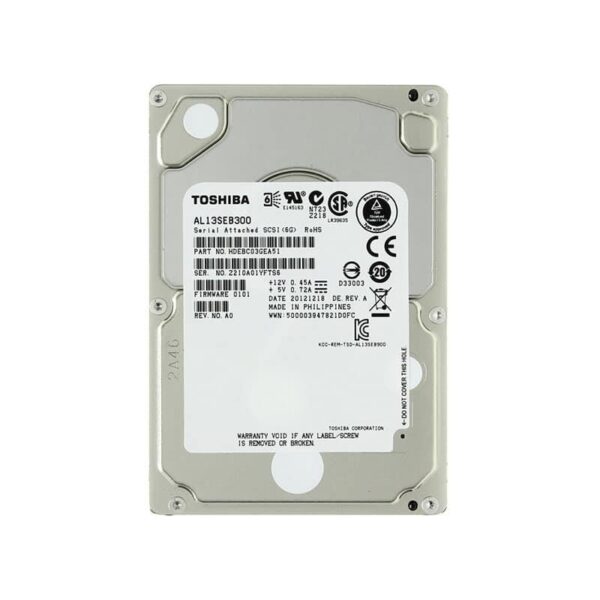 AL13SEB300 Toshiba 300GB 10K RPM SAS Hard Drive