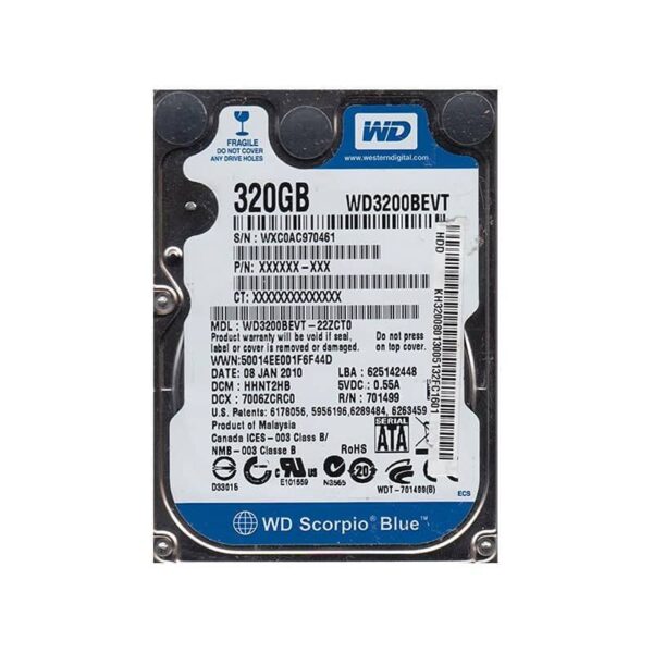 WD3200BEVT Western Digital 320GB 5.4K RPM Internal Hard Drive