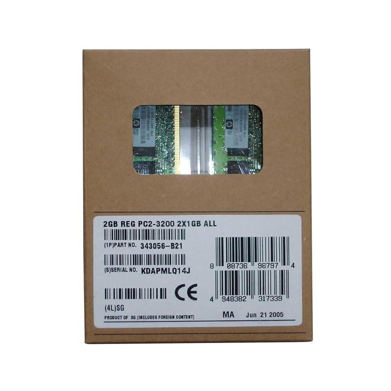 343056-B21 HP 2GB DDR2 Registered ECC PC2-3200 Server RAM