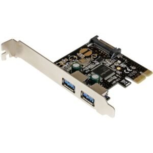 PEXUSB3S23 StarTech.com PCI Express USB 3.0 Controller Card with SATA Power - 2 Ports