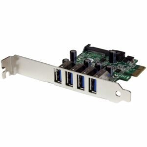 PEXUSB3S4V StarTech.com 4-Port PCIe USB 3.0 Expansion Card with UASP - SATA Power