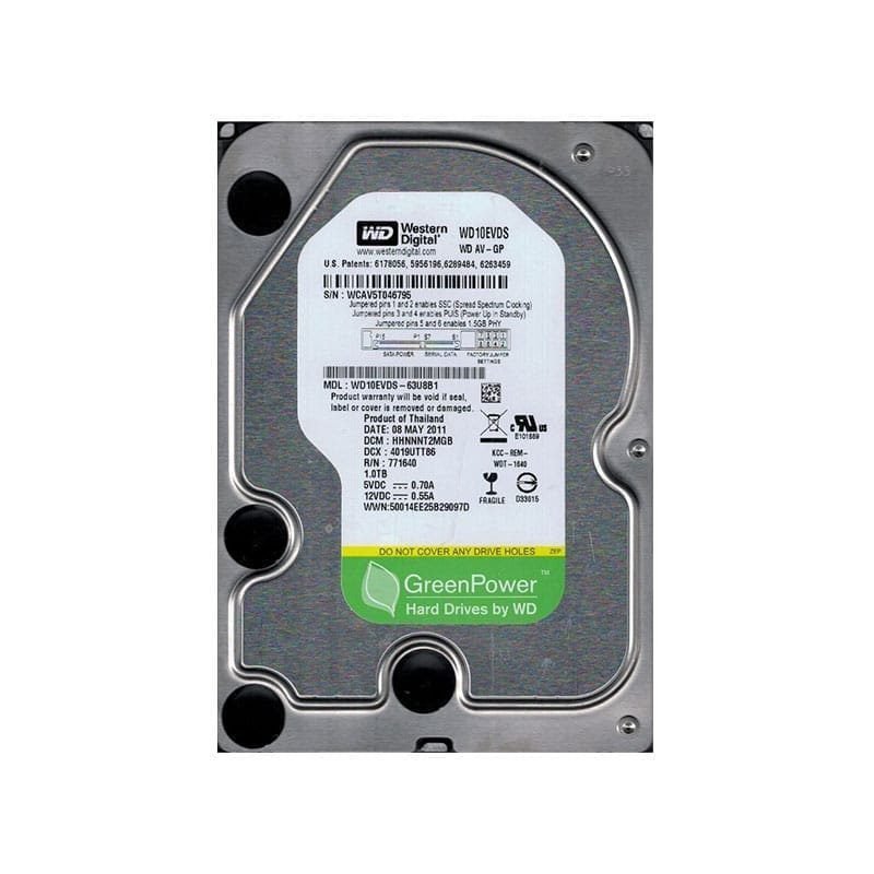 WD10EVDS Western Digital 1TB SATA 300 Hard Drive with 32MB Cache
