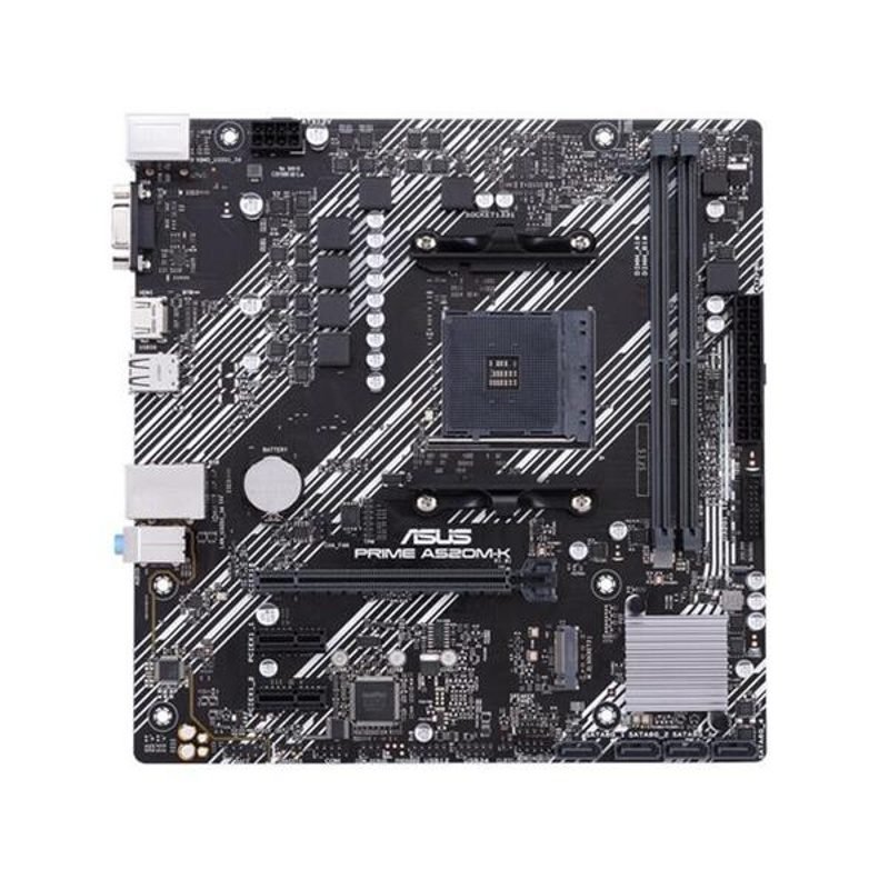 90MB1500-M0EAY0 ASUS PRIME A520M-K Micro ATX Motherboard - Socket AM4 - AMD A520 Chipset with USB 3.2 and HD Audio
